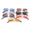 red fashion sport sunglasses for men unisex buffalo horn glasses mens women rimless sun eyeglasses silver gold metal frame eyewear lunettes gift 9 Colors