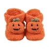 Laarzen Baby Halloween laarsjes Zachte babypompoen Kerstman Winter Warme fleece pantoffels Sneeuwwiegschoenen