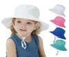 Summer Baby Sun Hat Chłopcy Dzieci Panama unisex plażowe dziewczęta wiadra czapki kreskówkowe niemowlęta czapki ochronę UV2262387