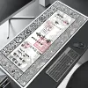 Muizen witte en zwarte kunst gaming muismat laptop gamer toetsenbord bureaumat Japanse mousepad gepersonaliseerde kantoorcomputer tapijt speelmat