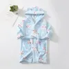 Strampler Baby Mädchen Kleidung Winter Flanell Roben Für Kinder Teen Bademantel 2-12 Y Kinder Pyjamas Rosa Blau Navy Badetuch