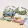 Hair Accessories Baby For Born Toddler Kids Girl Boy Hoop Cotton Printed Headband Wide Edge Large Bow