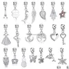 Outros 56 / Set DIY Love Box Set Charm Pulseira Fazendo Kit Frisado Sier Banhado Snake Chain Presente para Meninas e Crianças Drop Delivery Jewe Dh6CP