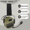 Protector Arm Next Militär Tactical Headset Hörskydd Skyddsbrusreducering Örmuffs med mikrofonamplifiering NRR22DB