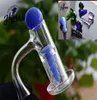 Hyman Traceless Quartz Banger Terp Slurper Gerade zum Rauchen Buntes Marmor-Schraubenset Abgeschrägte Kante Flache Oberseite Ölbongs Dab Rig4307057