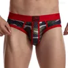 Cuecas sexy homens roupa interior troncos bikini briefs deslizamento cueca gay masculino calcinha respirável malha transparente poliéster