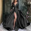 Casual Dresses Susola Women's Dress Lady Trend Beading Sexig V-ringning Maxi Autumn Club Party High Split Elegant Long Women
