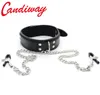 Candway – collier de bondage convoité avec pinces à tétons, jeu de retenue BDSM, anneau de cou pour femmes, collier de flirt, jouets sexuels Y2011189578945