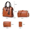 Midjepåsar högkvalitativa damer handväskor kvinnliga läder axel messenger tygväska bolsa 2024 4st/set kvinnor komposit