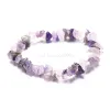 Natural Gem Stone Armband Oregelbundet Crystal Stretch Chip Beads Nuggets Armband Bangles Quartz Chakra Armband för kvinnors presentmode