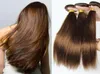 4 Medium Brown Indian Hair Wefts Silkesly Straight Human Hair Bundles Deals 7A obearbetat Indian Human Hair Chocolate Brown Hair We55264744