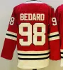 Hockey Jerseys Conner Bedard 98 Red White Color S/M L/XL Stitched Kids Youth Jersey