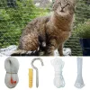 Gabbie Rete personalizzabile Foro 2 cm x 2 cm Rete di sicurezza per gatti in nylon trasparente Balcone di casa Finestre Schermo per finestre Rete anticaduta per animali domestici