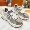 Designers Run 55 Sneakers Men Leather Platform Trainers Rubber Outsole Sport Woman Casual Shoes With Box 483