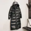 Parkas Coats 90% белая утка вниз куртка 2023 Женская зимняя куртка длинная толстая одежда