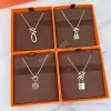 designer jewelry necklace Silver Pendant Chain Key Horseshoe Designer Women's and Men's Couple Necklace Wedding Party Thanksgiving Valentine's Day With box AAAAA