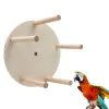 Perches Natural Wood Bird Perch Stand Wheel Branch Perch for Parrotss Parakeets Toy Branch Bird Cage Accessories