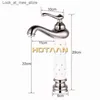 Rubinetti per lavandino del bagno Hotaan rubinetto tipo bacino rubinetto per lavabo in ottone solido bianco acqua calda e fredda miscelatore per rubinetto lavabo monocomando Q240301