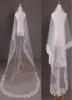 New Elegant 1 Layer White Wedding Bridal Veils Lace Edge Wedding Accessories 15235 Meters Length Wedding Veils1078627