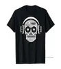 DJ t-shirts hauts hipster hommes t-shirts imprimer crâne disque casque Hip Hop musique TV t-shirt été gars Funky vêtements 2106299800155