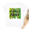 Damen-T-Shirts, Love St. Patrick's Day-Shirt, süße Kleeblatt-Frauen mit T-Shirt, Damen-Irish-T-Shirts