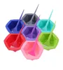 7pcsset Colorful Hair Dying Brushes Plastic Stirring Bowl Pro Salon Barber Hairdressing Set Salon Easycleaning Dying Tools5323161