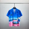 2024 Spring/Summer Shirt Mat Fashion Printed Shirt Casual Button Short Sleeve Hawaiian Shirt Set Sukienka Designerka Rozmiar M-3XL #014