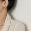 Lispector – boucles d'oreilles carrées géométriques en émail pour femmes, mode coréenne, lumière douce, luxe, perle, bijoux cadeaux de fête