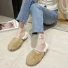 Mules Rimocy Soft Women 31 Comfortable Autumn Winter Square Heels Warm Plush Slippers Woman High Heel Faux Fur Slides 240223 101