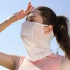 Bandanas en soie, masque de sport, écharpe respirante, doux et réglable, Anti-Ultraviolet, fin pour les activités de plein air d'été