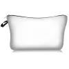 DHL200pcs sacs à cosmétiques Sublimation bricolage blanc blanc solide Polyester sac de maquillage LL