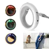 Leashes Fashion Luxury Retractable Pet Dog Leash Rechargeable Night Luminous LED Breathing Light Hands Free Lead Walking Traction Rope