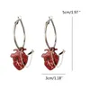 Boucles d'oreilles pendantes gothiques en forme de cœur, avec couteau amovible, breloque Unique, bijoux de déclaration, cerceaux Punk à la mode