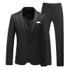 Costumes 2023 hommes d'affaires mode haute qualité Gentleman noir 3 pièces costume ensemble/Blazers manteau veste pantalon classique pantalon gilet