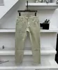 2024 mais recente marca de jeans masculino simples cor sólida design lápis jeans alta qualidade algodão mistura material top designer jeans