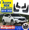 Acura RDX 2019 2020 Mud Flapsアクセサリースプラッシュガードフェンダームダフラップソフトプラスチック4PCS3025744のバックカーフロントリアマッドガード