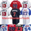 2024 Personnalisé S-4XL 28 Matt Olson Jersey Freddie Freeman Dansby Swanson 10 Jones 13 Ronald Acuna Jr. Ozzie Albies Mike Soroka 44 Aaron brave 27 Riley Maillots