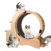 Repellents Cat Sports Running Wheel, Cats Wheel Wood Climbing Frame, Cat Litter Fitness Wheel, Overdimensionerad Roller Cat Indoor Activity Center