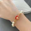 Bracelet de luxe avec boucle magnétique Saturn, haut de gamme, perles, émail, planète ovale, cadeau de noël