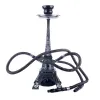Antika Eyfel Kulesi Şekişli Hargalı ile çift boru tam set sigara su ısıtıcısı Arabian sigara içme su borusu Shisha Gümüş Kırmızı Kahverengi Kuleler LL