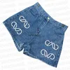 Kvinnors jackor broderi jackor jeans shorts för design mode rockar sommar kort byxa hög midja rak ben denim byxor 240301