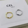 Fashion Band Rings Plain Thin Pair Minimalist Ins Design Fashionable Tail Irregular Twist bague couple anello with box