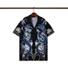 2024 Herren Sommerdesigner -Shirts Mode Baroccoflage Hawaii Blumendruck Casual Shirt Männer Frauen schlank Fit Kurzarm Strandkleidung