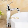 Rubinetti per lavandino del bagno Hotaan rubinetto tipo bacino rubinetto per lavabo in ottone solido bianco acqua calda e fredda miscelatore per rubinetto lavabo monocomando Q240301