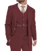 Ternos masculinos terno cinza 3 peças terno de alta qualidade lã tweed casamento padrinhos xale lapela smoking fino ajuste blazer + calças + colete