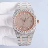 41mm Moissanites Watch Womens Automatic Mechanical Watch 316L الصلب الياقوت للسيدات Wristwatch Montre de Luxe