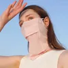 Bandanas en soie, masque de sport, écharpe respirante, doux et réglable, Anti-Ultraviolet, fin pour les activités de plein air d'été