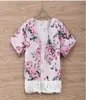 Baby Floral Print Tassel Thin Layer Coat Girl Summer Short Sleeve Cardigan Kids Clothes ZHT 1785419068