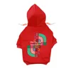 Designer Dog Apparel Brand Dog Clothes Fleece Dog Hoodie Warm Sweater with Hat for Small Dogs Pet Fashion Sweatshirt with Classic Letter Pets Soft Winter Coat Red L Y21