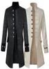 Nibesser moda steampunk men długa kurtka gotycka kurtka gotycka plus size 2018 jesień męskie płaszcz z dekoracyjnym guzikiem6373978